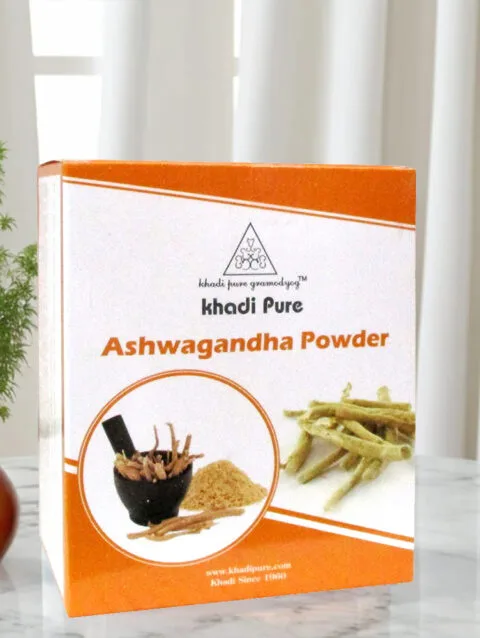 Natural Khadi Ashwagandha Powder – Herbal Pack 80g