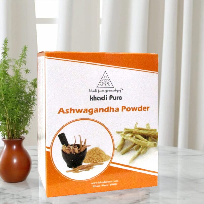 Natural Khadi Ashwagandha Powder – Herbal Pack 80g