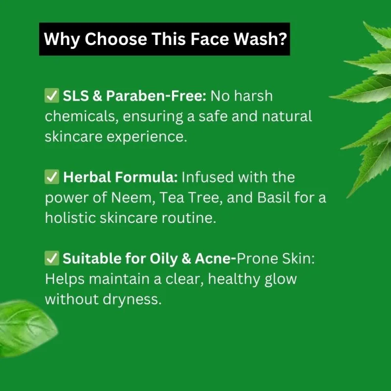 Neem Basil Face Wash Khadi Pure
