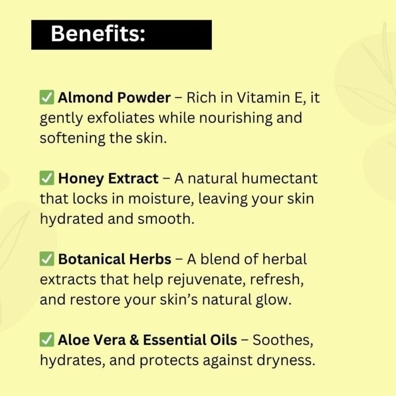 Almond Honey Herbal Scrub for Radiant Skin