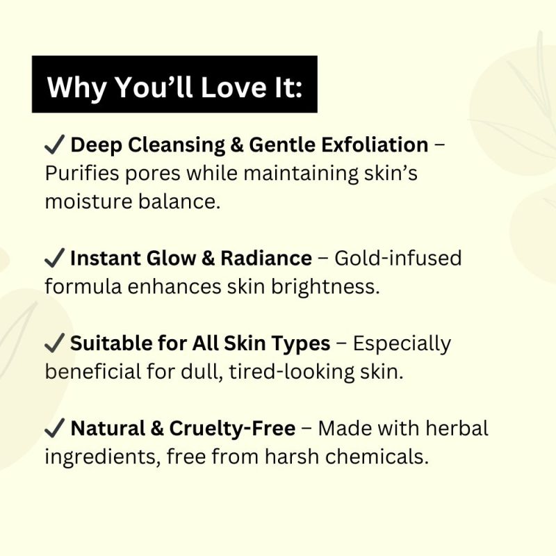 Khadi Pure Herbal Gold Face Scrub | Anti-Ageing & Fairness | 50g - Image 8