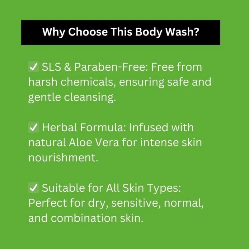 Khadi Herbal Aloevera Body Wash – Sulphate & Paraben Free