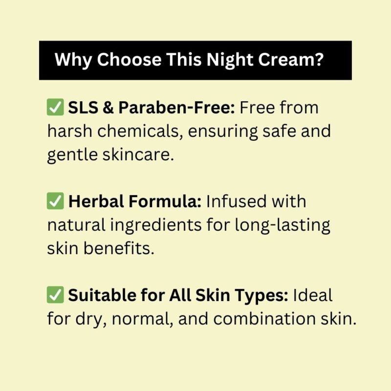 Khadi Pure Herbal Night Cream | Skin Repair & Revitalization | 50g - Image 7