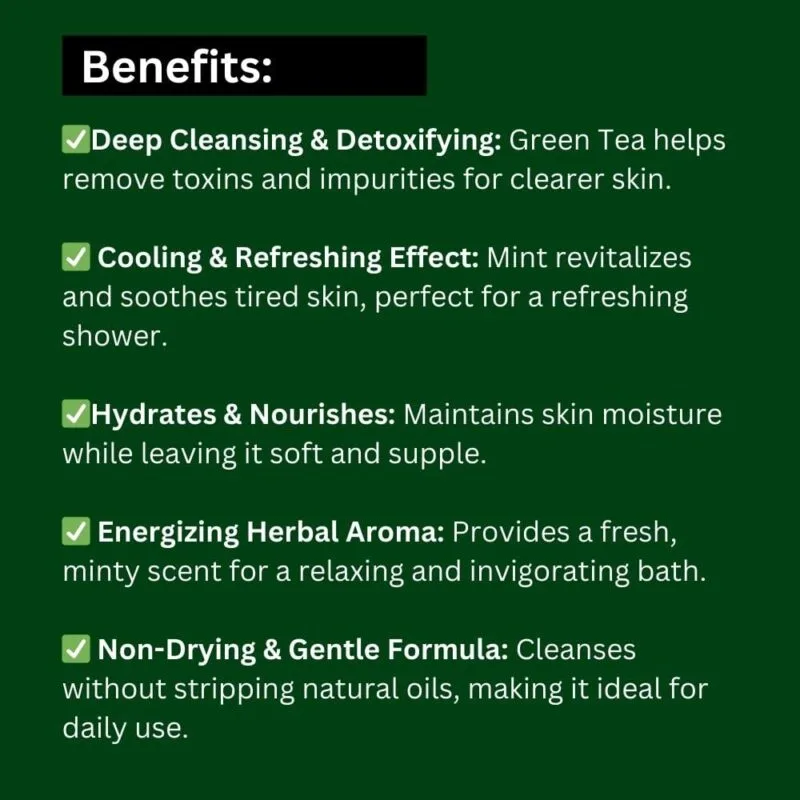 Green Tea Mint Herbal Body Wash by Khadi