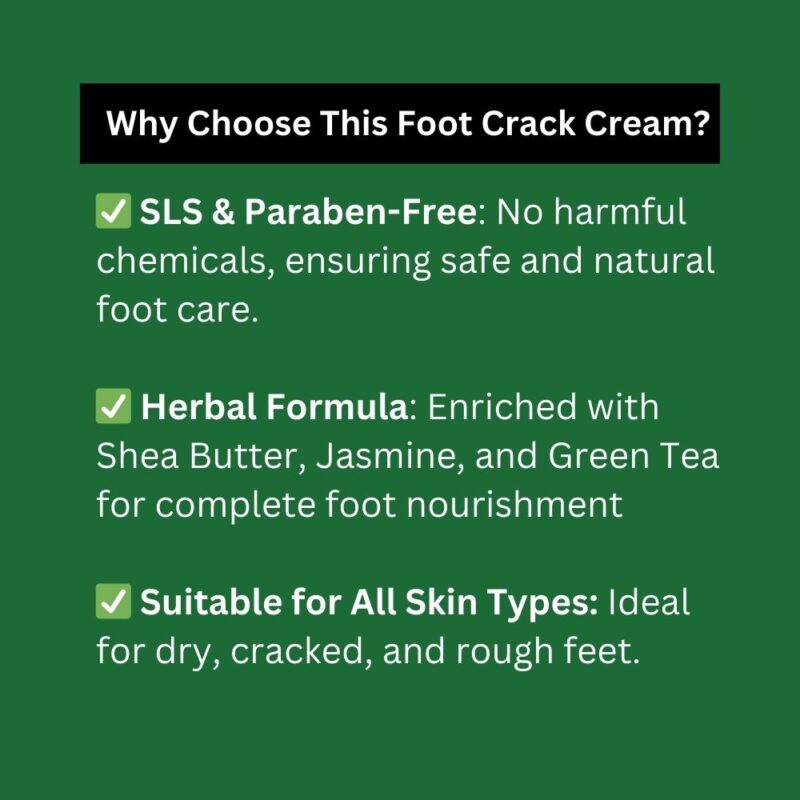 Khadi Pure Herbal Jasmine & Green Tea Foot Crack Cream with Shea Butter | Hydrating & Repairing | 50g - Image 7