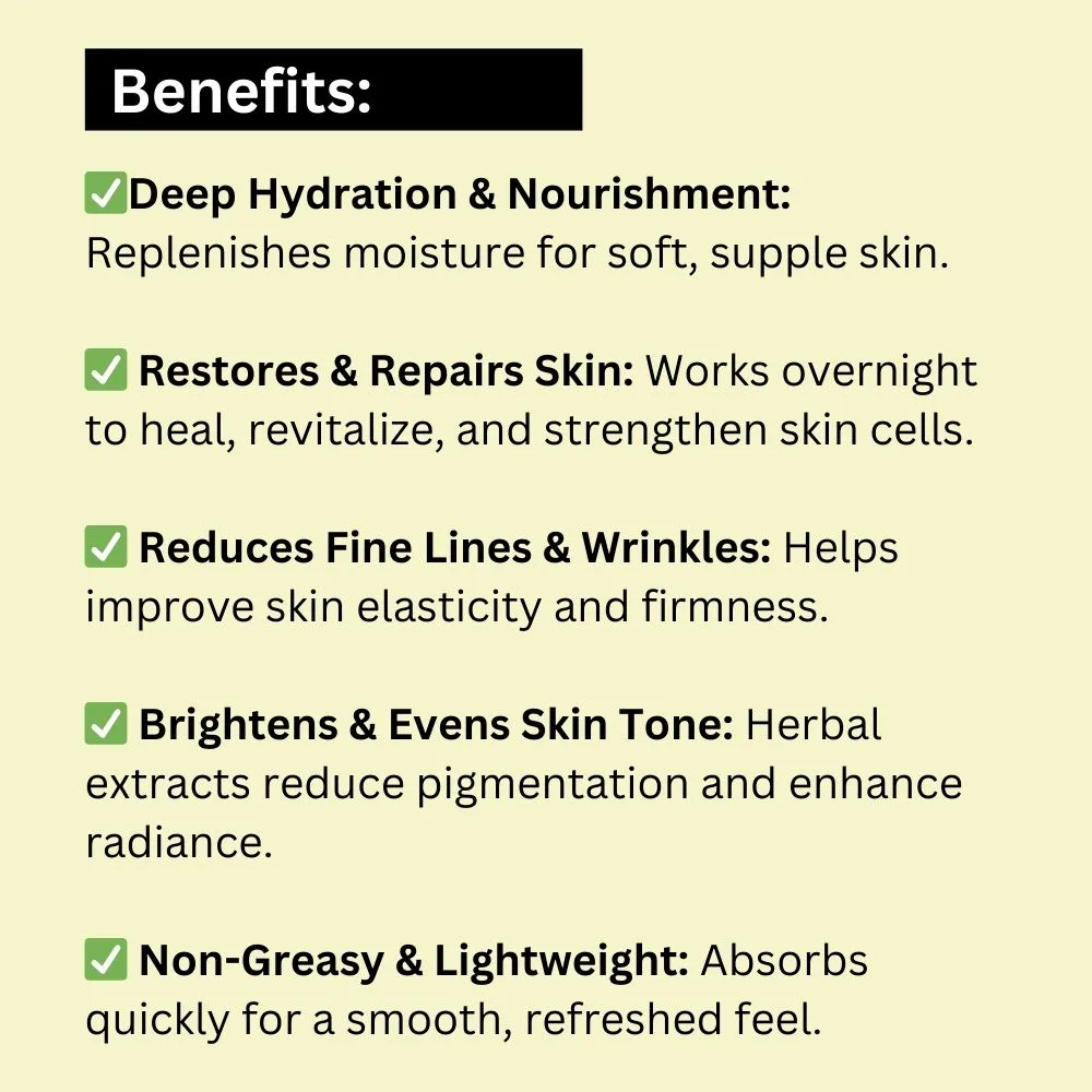 Khadi Pure Herbal Night Cream | Skin Repair & Revitalization | 50g - Image 6