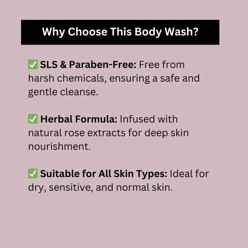 Khadi Pure Herbal Rose Body Wash SLS & Paraben Free | Rejuvenating Rose Extract Body Cleanser | 210ml - Image 6