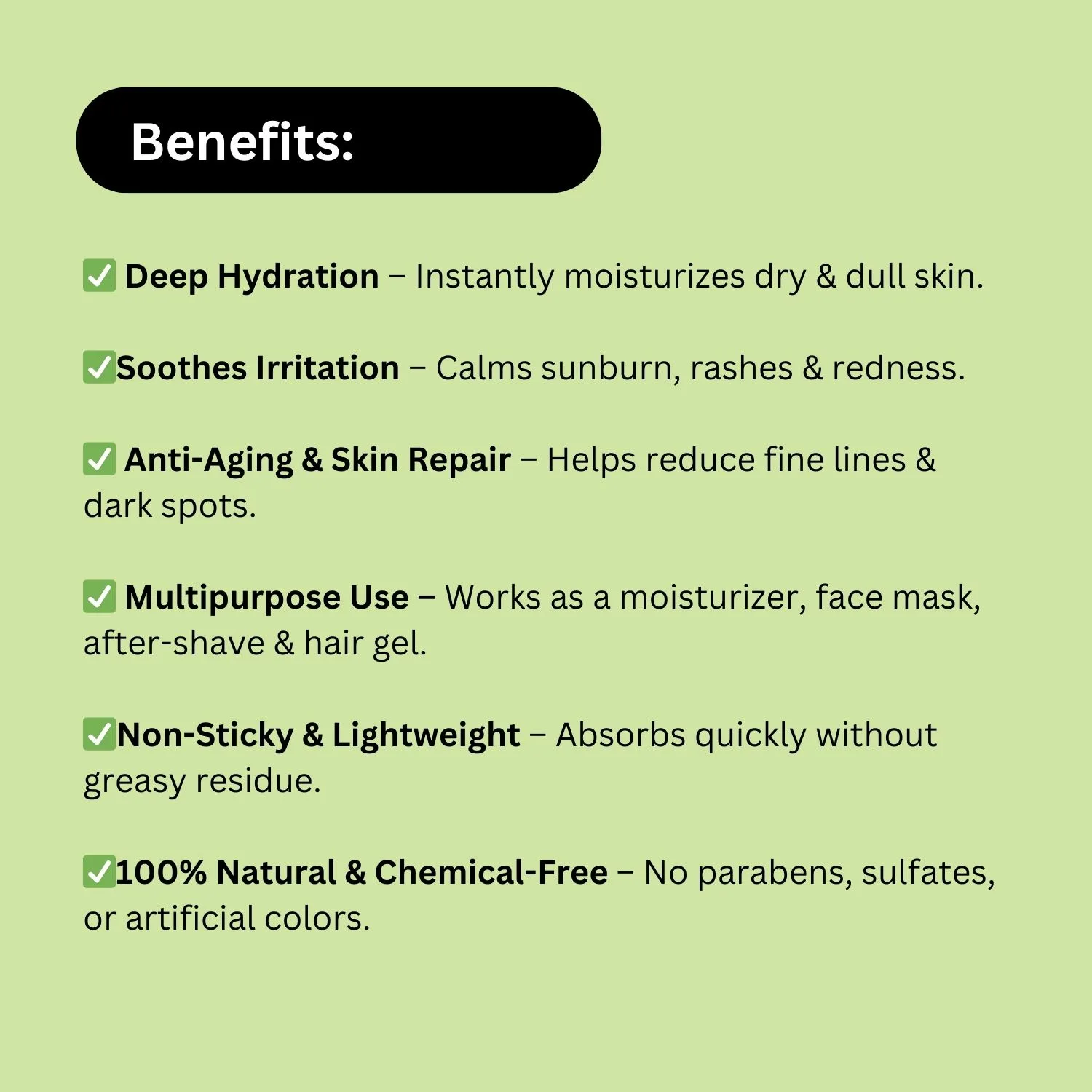 Khadi Pure Herbal Aloevera Gel with Liquorice & Cucumber Extracts (Green) - Non-Greasy Moisturizing Gel for Oily Skin | Protects & Soothes Skin | 500g - Image 6