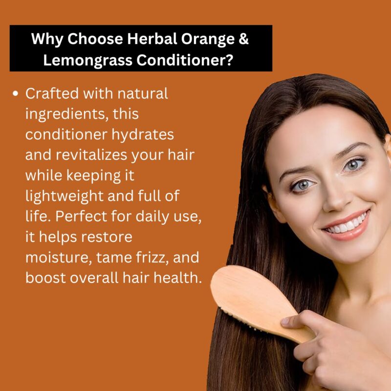 Khadi Pure Herbal Orange & Lemongrass Hair Conditioner | Moisturizing & Strengthening Hair Conditioner for Damaged Hair -210ml - Image 7