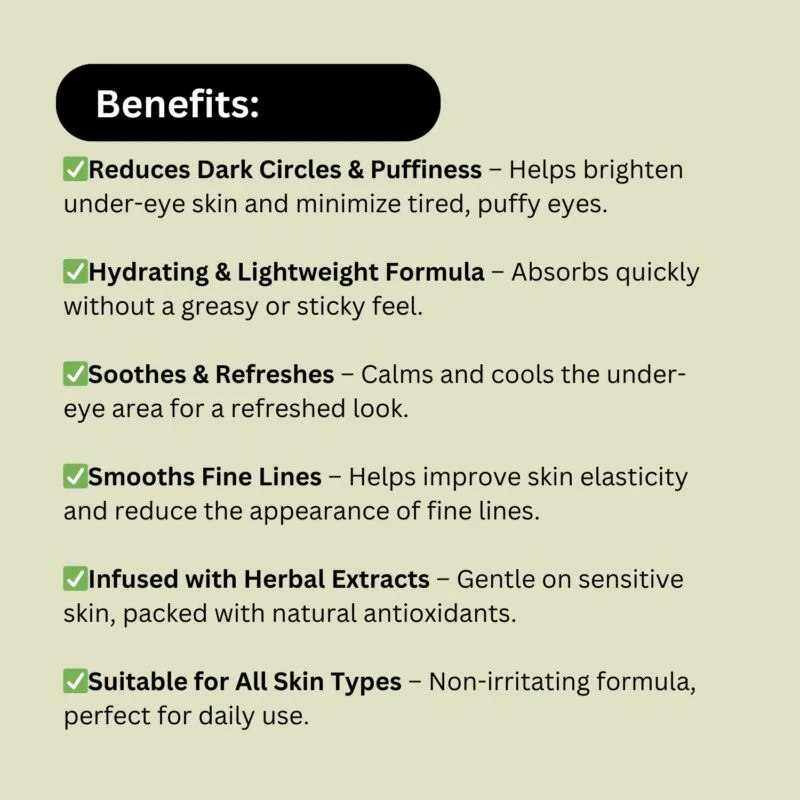Herbal Eye Gel for Dark Circle Repair