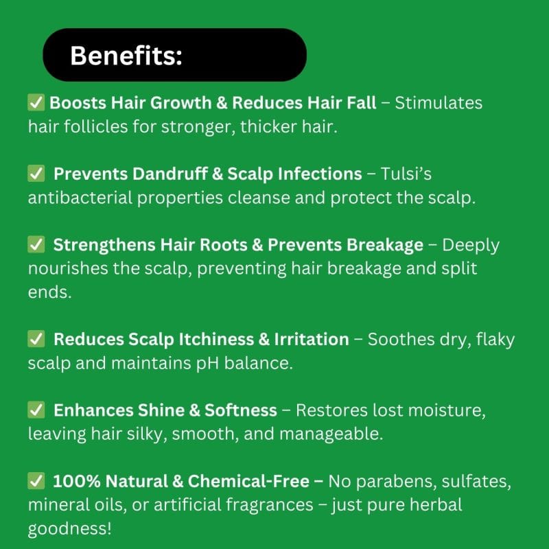 Khadi Pure Herbal Tulsi Hair Growth Oil ? 210ml | Prevents Hair Loss, Promotes Healthy, Long & Natural Black Hair - Image 5