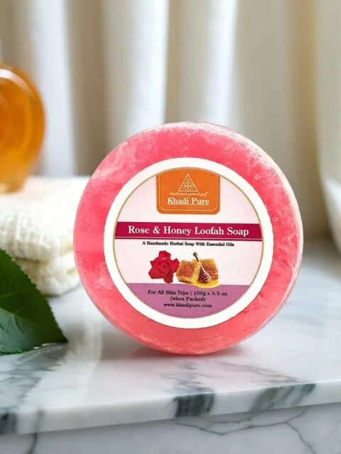 Rose Honey Loofah Soap