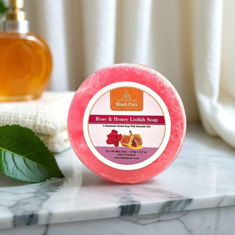 Rose Honey Loofah Soap