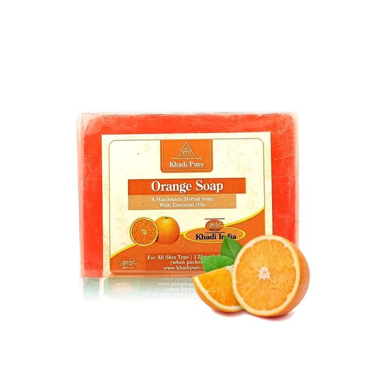 Natural orange soap for glowing and smooth skin