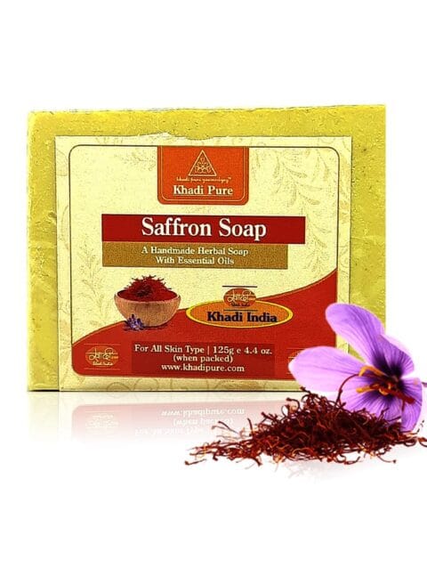 Natural saffron soap for soft and glowing skin