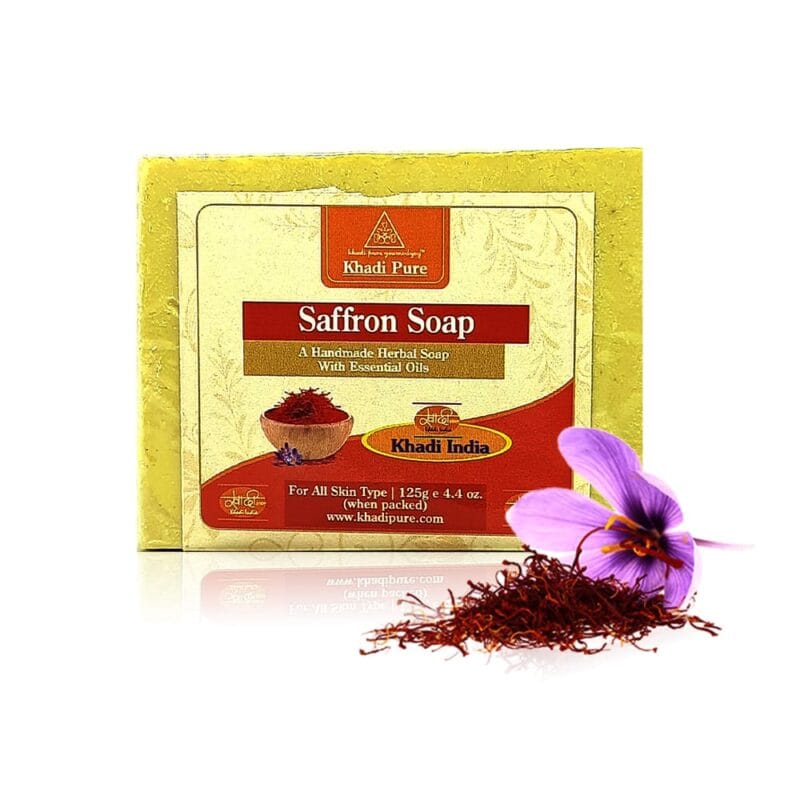 Natural saffron soap for soft and glowing skin