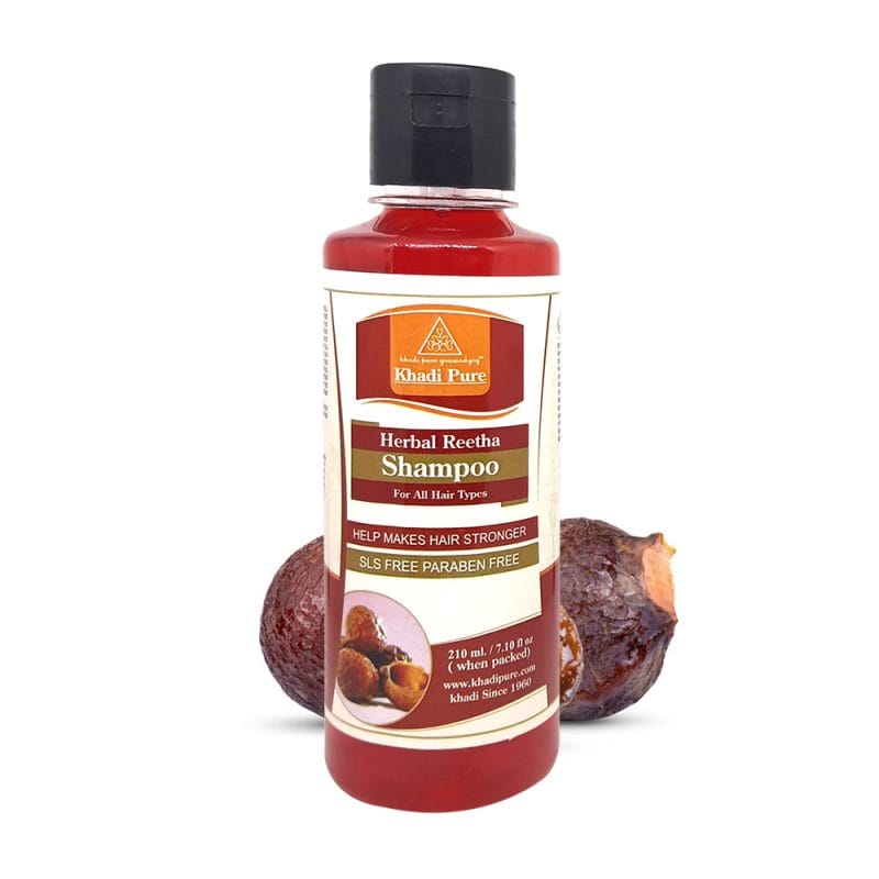 Khadi Pure Herbal Reetha Shampoo | SLS & Paraben Free ? 210ml - Image 5