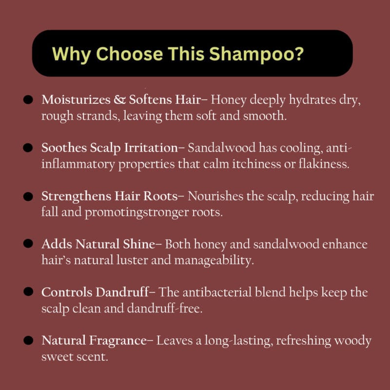 Natural SLS-Free Shampoo with Sandal and Honey by Khadi