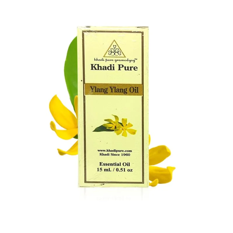 Khadi Pure Herbal Ylang Ylang Essential Oil | Calming & Skin Care | 15ml - Image 10