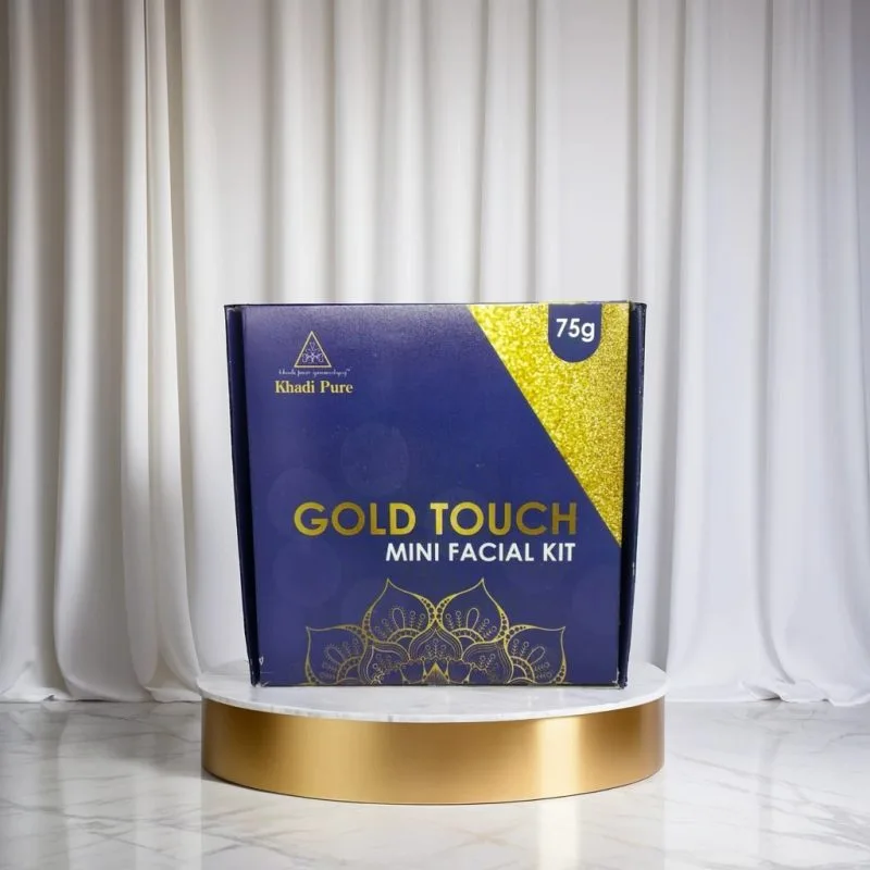khadi pure Gramodyog Gold Touch Mini Facial kit | 75g - Image 2