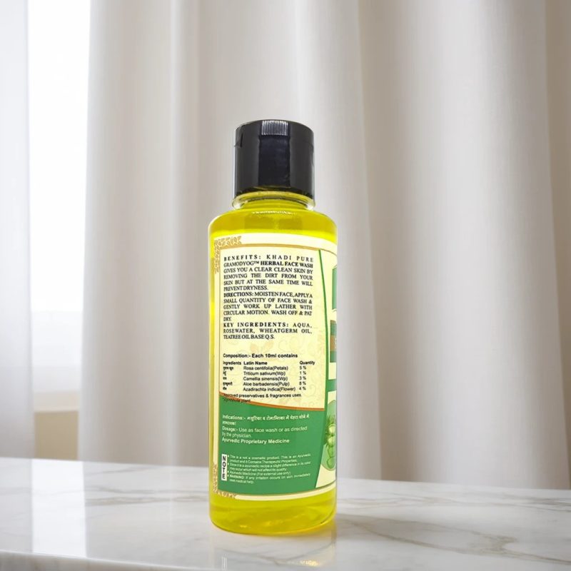 Khadi Pure Herbal Face Wash - 210ml - Image 3