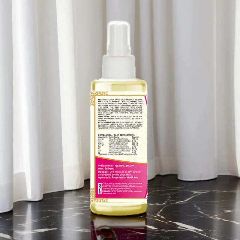 Natural Rose Turmeric Toner for Face