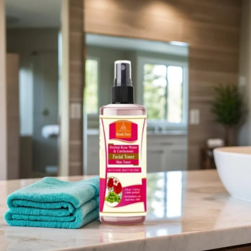 Pure Rose Water Cardamom Toner for Skin Glow