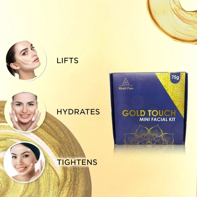 khadi pure Gramodyog Gold Touch Mini Facial kit | 75g - Image 7