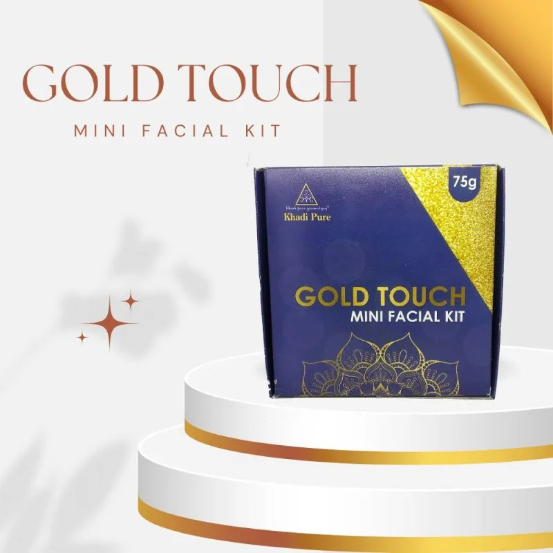 khadi pure Gramodyog Gold Touch Mini Facial kit | 75g - Image 3