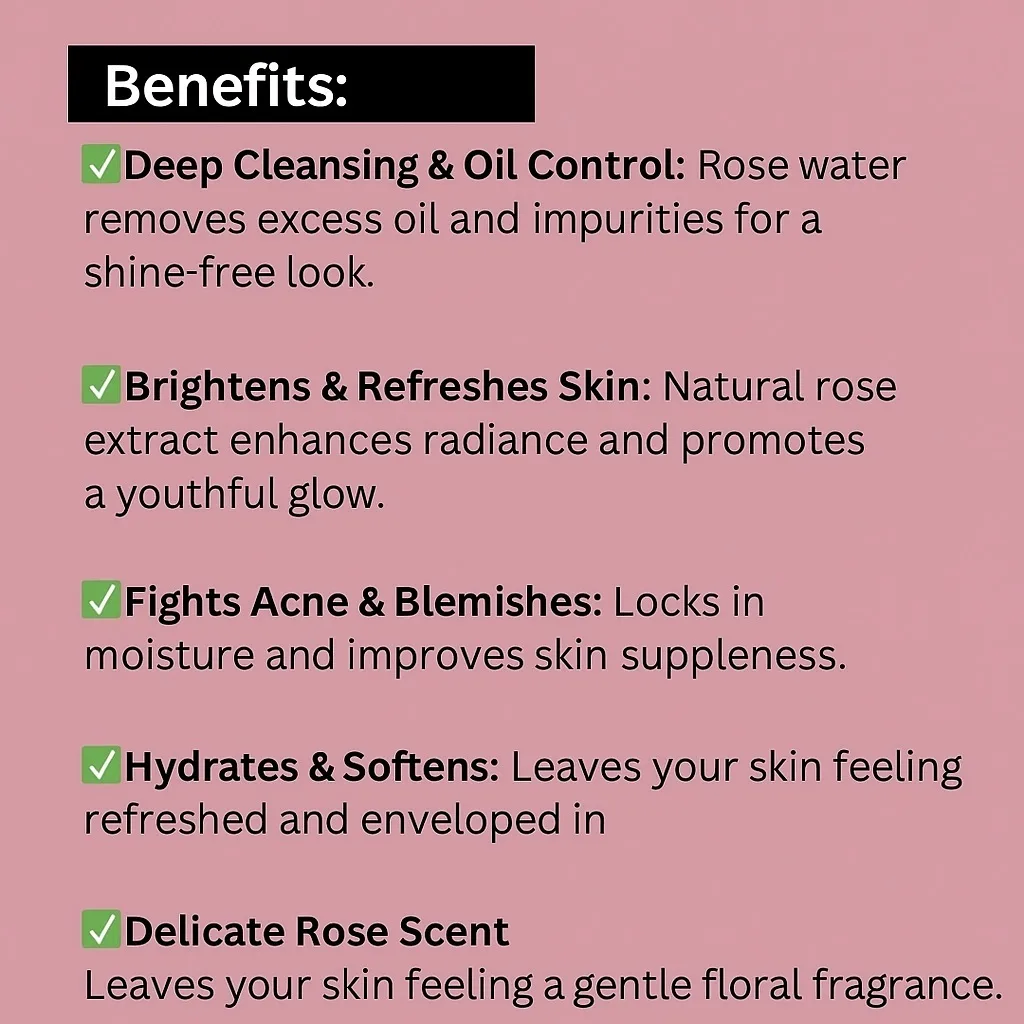 "Khadi Rose Water Face Wash for Glowing Skin"