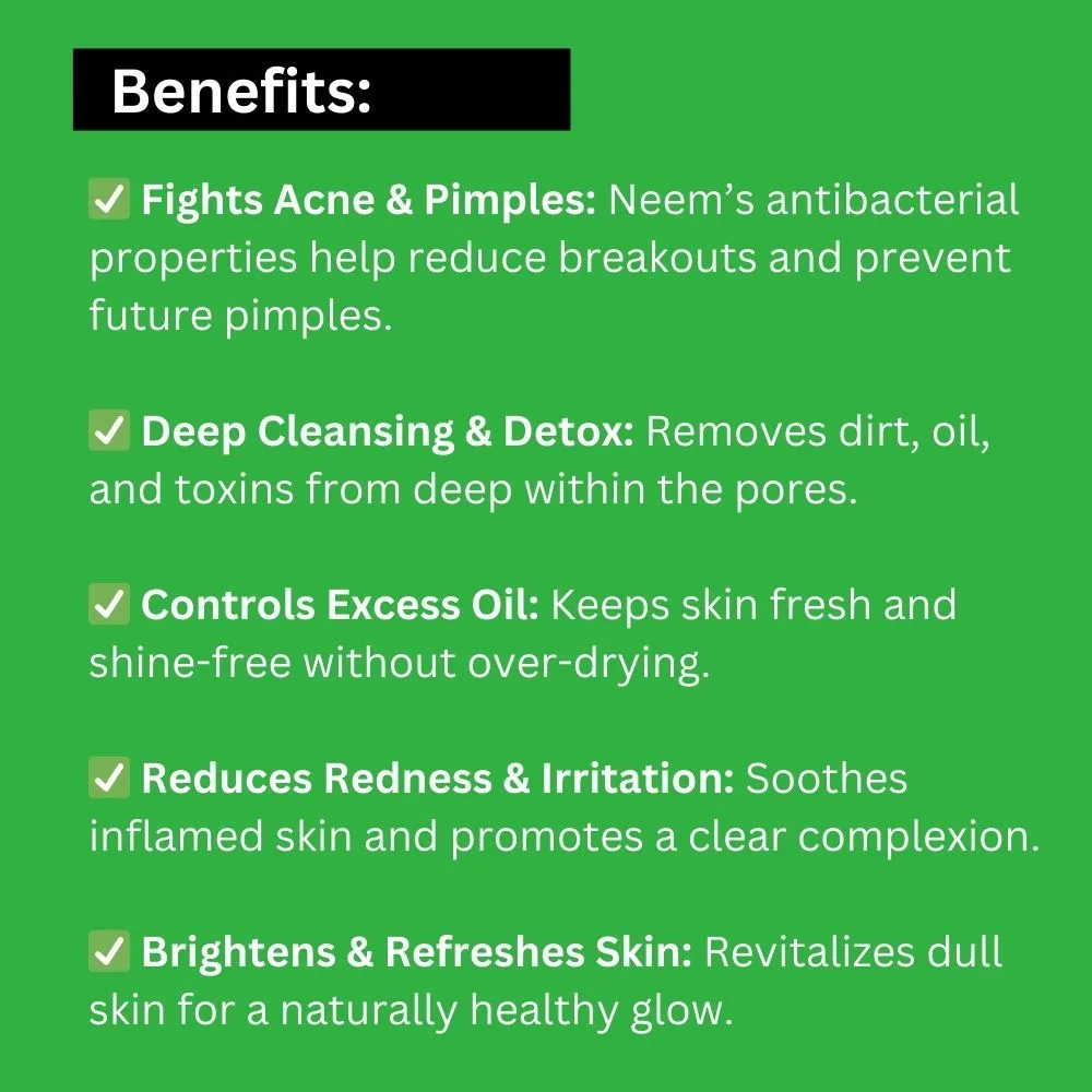 Khadi Pure Neem Face Wash | Anti-Acne & Impurity Removal | Herbal Cleanser with Neem & Tea Tree Oil | Suitable for All Skin Types | 210ml - Image 8