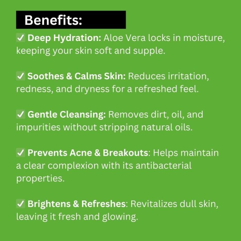 Khadi Pure Aloevera Face Wash | Hydrating & Moisturizing | Soap-Free Gentle Cleanser with Cucumber & Aloe Vera for Soft & Glowing Skin | 210ml - Image 4