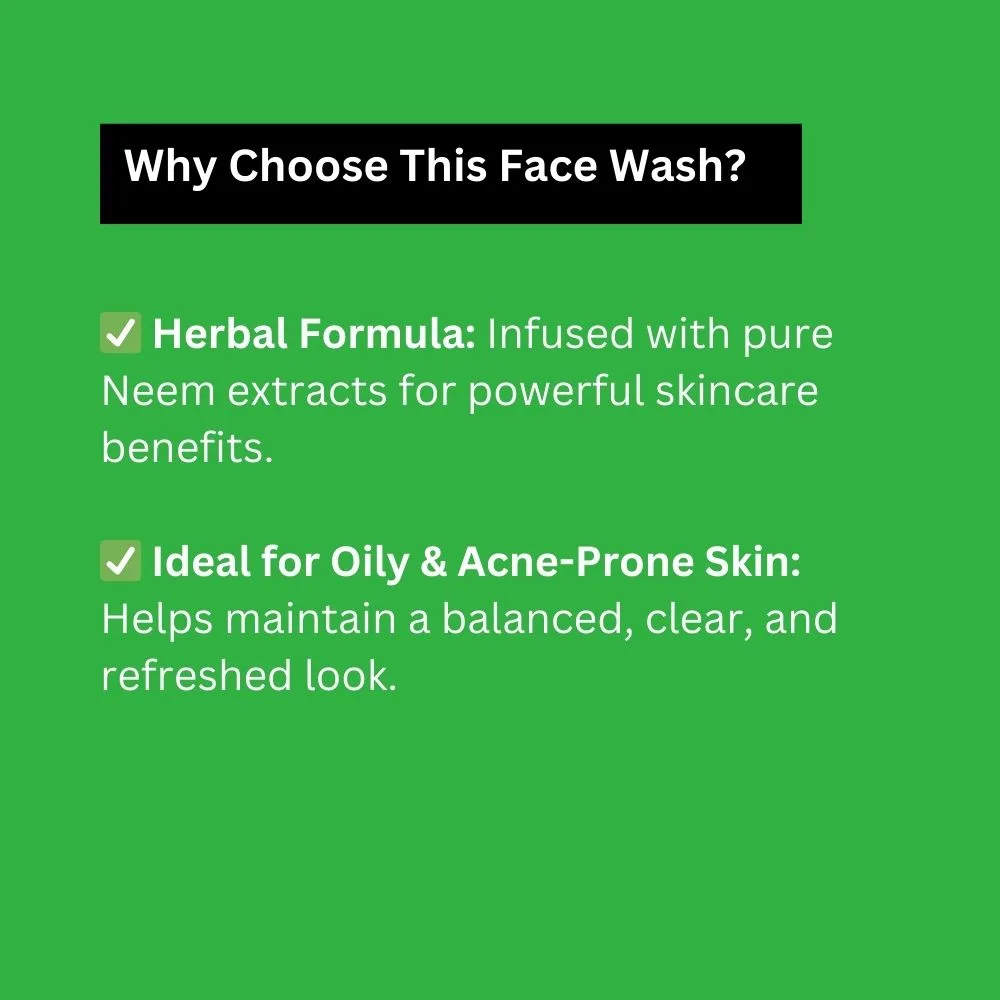 Khadi Pure Neem Face Wash | Anti-Acne & Impurity Removal | Herbal Cleanser with Neem & Tea Tree Oil | Suitable for All Skin Types | 210ml - Image 7