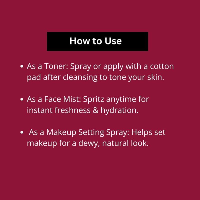 Refreshing Rose & Cardamom Face Toner
