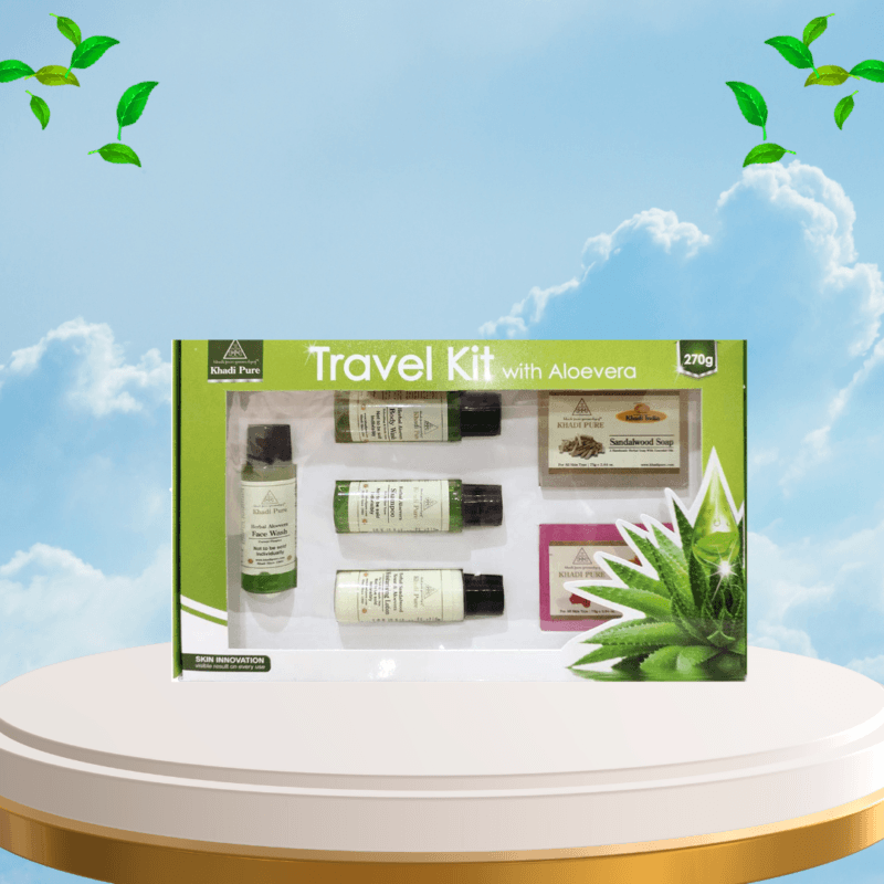 khadi pure gramodyog Aloevera travell kit