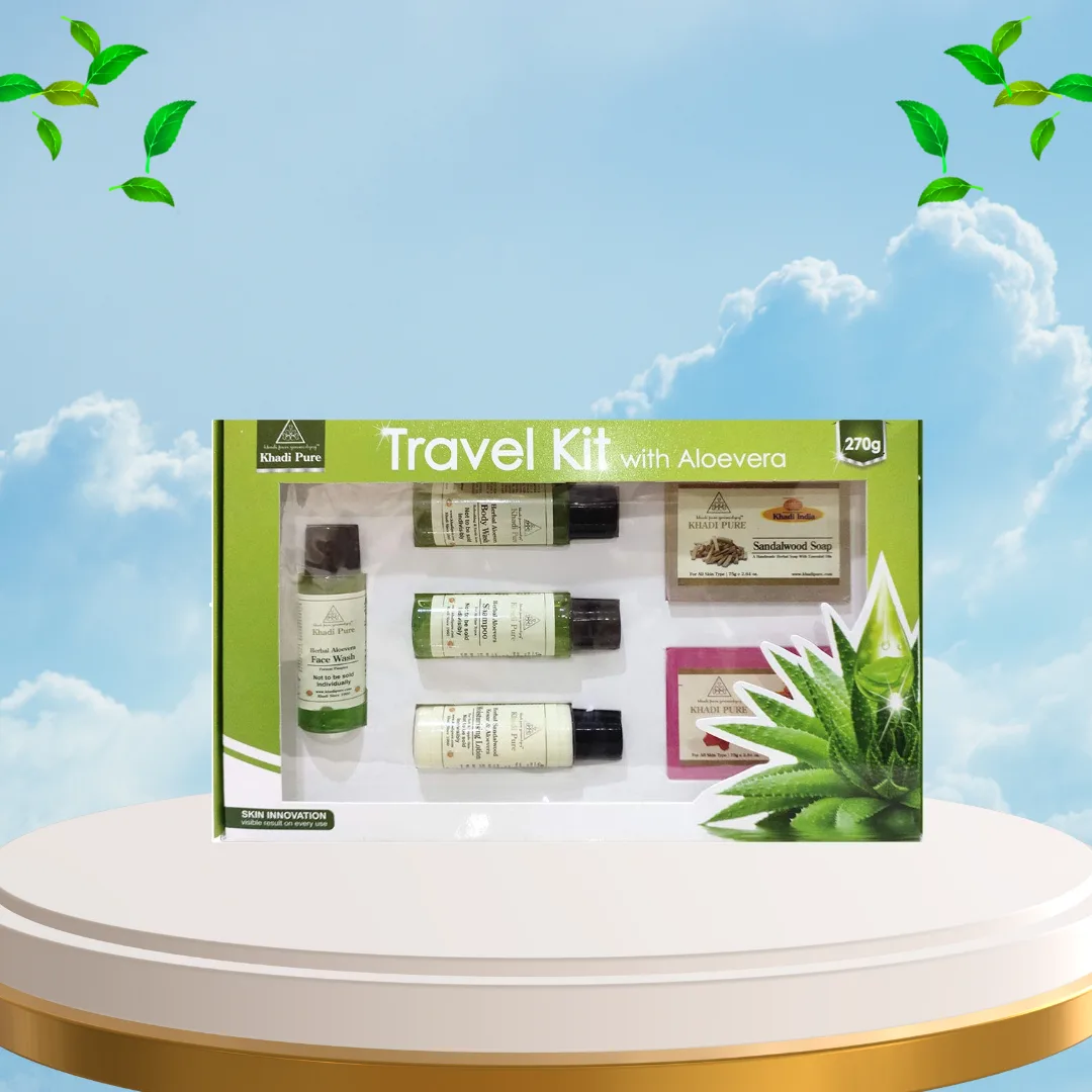 khadi pure gramodyog Aloevera travell kit
