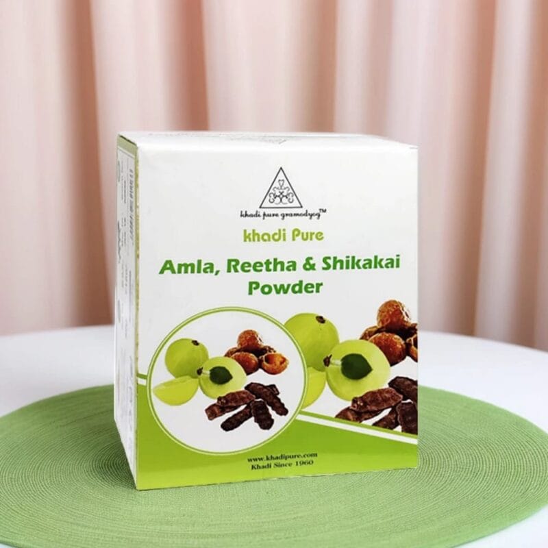 Khadi Pure Herbal Amla, Reetha & Shikakai Powder | 80g - Image 8