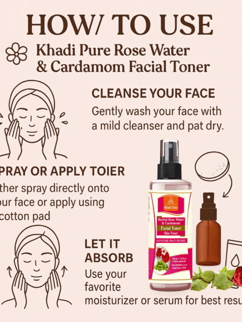 Herbal Rose Water And Cardamom Facial Tonner